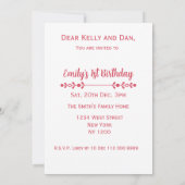 Cute Panda Pink My First Christmas Birthday Kaart (Achterkant)