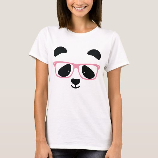 Cute Panda Pink T-shirt (Voorkant)