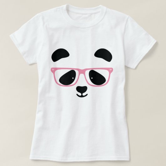 Cute Panda Pink T-shirt (Design voorkant)