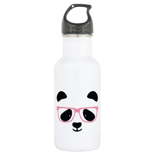 Cute Panda Pink Waterfles (Voorkant)