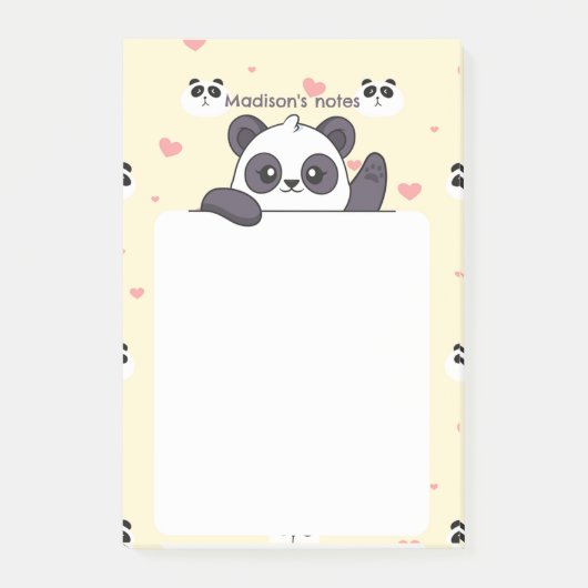 Cute Panda Post-it® Notes (Voorkant)