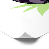 Cute Panda, poster met aangepaste naam (Hoek)