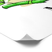 Cute Panda, poster met aangepaste naam (Hoek)