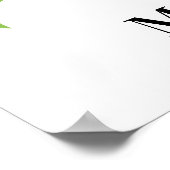 Cute Panda, poster met aangepaste naam (Hoek)