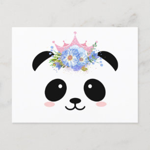 Cute panda princeskroon briefkaart