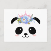 Cute panda princeskroon briefkaart (Voorkant)