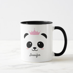 Cute panda princess gepersonaliseerd mok