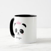 Cute panda princess gepersonaliseerd mok (Voorkant links)