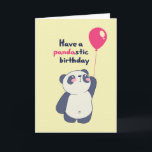 Cute Panda Pun Pandastic Bday Funny Birthday Kaart<br><div class="desc">Grappig en schattig verjaardagskaart voor degenen die van puns en humor houden. Ideaal om je vrienden en familie geluk te wensen met hun verjaardag. Bezoek onze winkel voor meer collectie met verjaardagskaarten. Je zult iets coole,  humoristische en soms sarcastische verjaardagskaarten vinden voor je speciale iemand.</div>