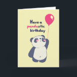 Cute Panda Pun Pandastic Bday Funny Birthday Kaart<br><div class="desc">Grappig en schattig verjaardagskaart voor degenen die van puns en humor houden. Ideaal om je vrienden en familie geluk te wensen met hun verjaardag. Bezoek onze winkel voor meer collectie met verjaardagskaarten. Je zult iets coole,  humoristische en soms sarcastische verjaardagskaarten vinden voor je speciale iemand.</div>