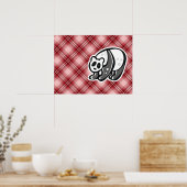 Cute Panda; Red Play Poster (Keuken)