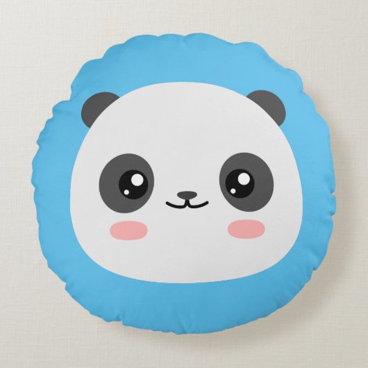 Cute Panda Rond Kussen (Voorkant)