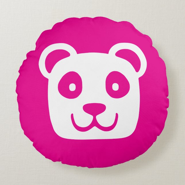 Cute Panda Rond Kussen (Voorkant)