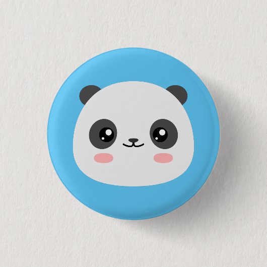 Cute Panda Ronde Button 3,2 Cm (Voorkant)