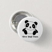 Cute Panda Ronde Button 3,2 Cm (Voorkant /achterkant)