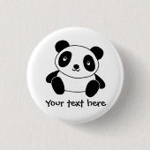 Cute Panda Ronde Button 3,2 Cm (Voorkant)