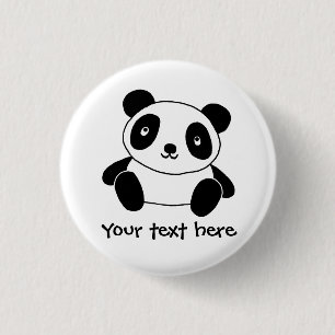 Cute Panda Ronde Button 3,2 Cm