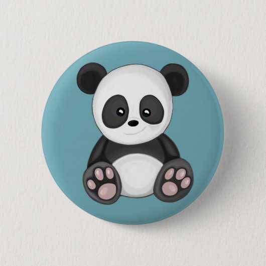 Cute Panda Ronde Button 5,7 Cm (Voorkant)