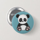 Cute Panda Ronde Button 5,7 Cm (Voorkant /achterkant)