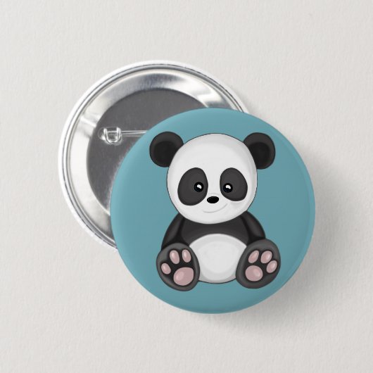 Cute Panda Ronde Button 5,7 Cm (Voorkant /achterkant)