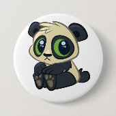 Cute Panda Ronde Button 7,6 Cm (Voorkant)