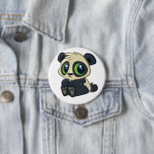 Cute Panda Ronde Button 7,6 Cm (In situ)