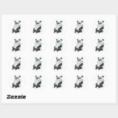 Cute Panda Ronde Sticker (Vel)