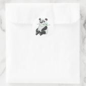 Cute Panda Ronde Sticker (Tas)