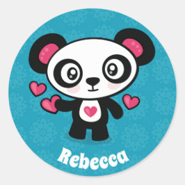 Cute Panda Ronde Sticker