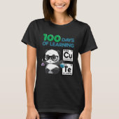Cute Panda Scientist 100 Shoulder Days T-shirt (Voorkant)