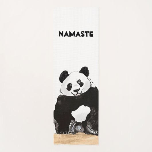 Cute Panda Smiling Yogamat (Voorkant)