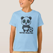 Cute Panda Soccer Football aangepaste kinder naam T-shirt (Voorkant)