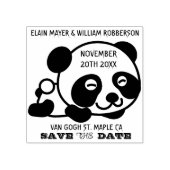  Cute Panda sparen de Datum Rubberstempel (Afrduk)