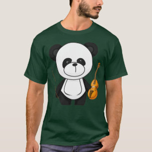 Cute Panda speelt Violin Kinder T-shirt