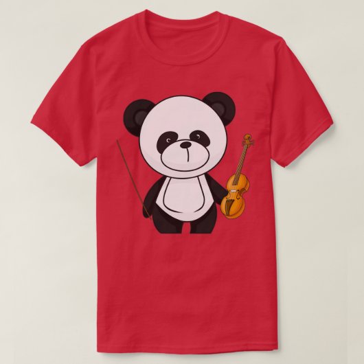 Cute Panda speelt Violin Kinder T T-shirt (Design voorkant)
