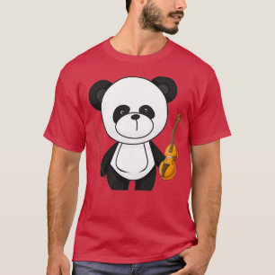 Cute Panda speelt Violin Kinder T T-shirt