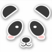 Cute Panda Sticker (Voorkant)