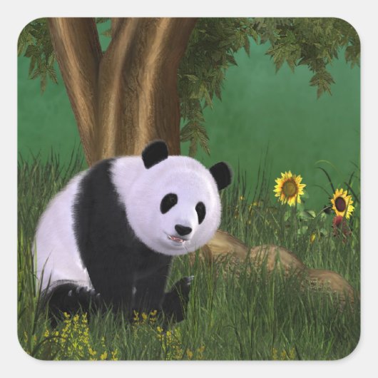 Cute Panda Sticker (Voorkant)