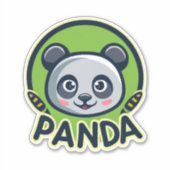Cute Panda Sticker (Voorkant)