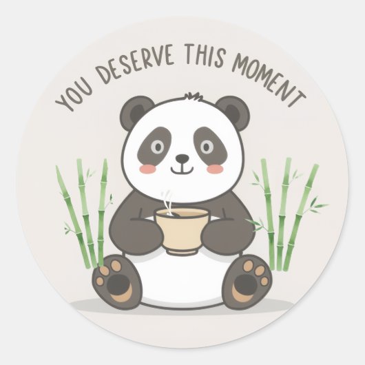 Cute Panda Sticker (Voorkant)