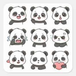 Cute panda sticker pack