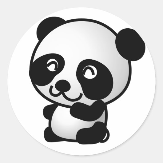 Cute Panda-Stickers (20 stuks) Ronde Sticker (Voorkant)