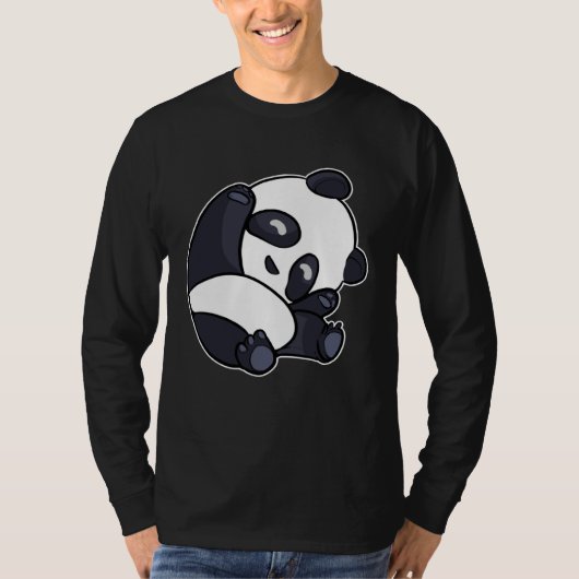 Cute Panda Stretches Sleepy Panda for Children T-shirt (Voorkant)