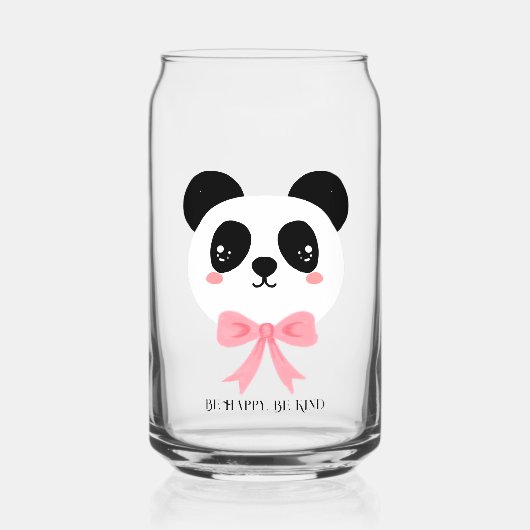 Cute Panda Strik Glas (Voorkant)