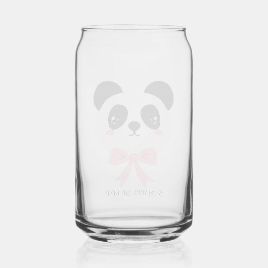 Cute Panda Strik Glas (Achterkant)