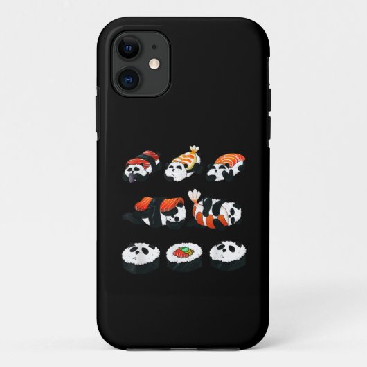 Cute Panda Sushi Knuffel Maki Liefhebber Grappig K Case-Mate iPhone Case (Achterkant)