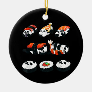 Cute Panda Sushi Knuffel Maki Liefhebber Grappig K Keramisch Ornament