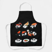 Cute Panda Sushi Knuffel Maki Liefhebber Grappig K Schort (Voorkant)