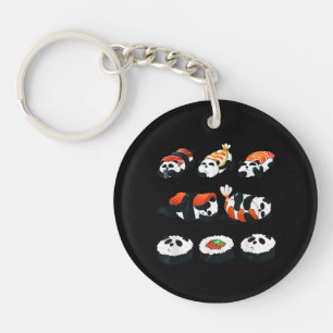 Cute Panda Sushi Knuffel Maki Liefhebber Grappig K Sleutelhanger