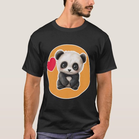 Cute Panda T-shirt (Voorkant)